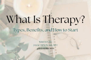Therapy banner for a mental health blog