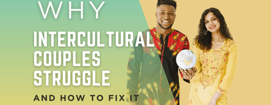 Intercultural couple facing relationship challenges and navigating cultural differences